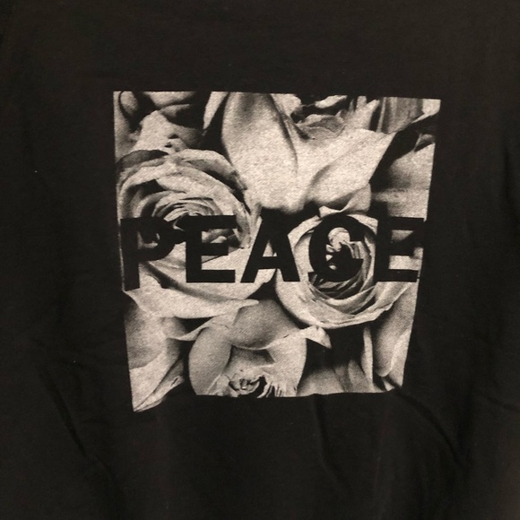 BLK DNM Long Sleeves Men Sweater With PEACE Sign - Picture 2 of 4